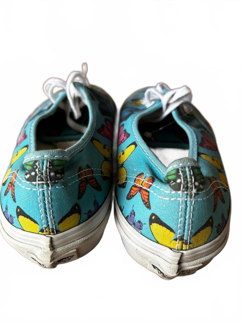 Unisex Vans Authentic Slim Sneakers Butterflies Scuba Blue Casual Street - Picture 6 of 9